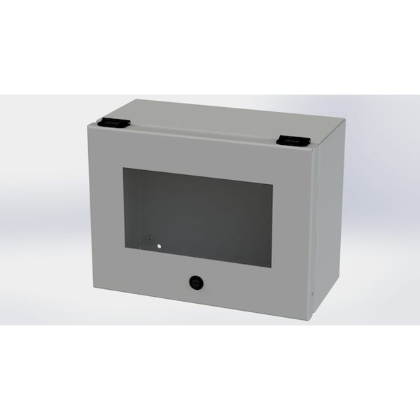 1/4 Turn Latch Electrical Enclosures, 9 in H, 6 in D, 12 in W, NEMA 3R, 4, 12, 13, Carbon Steel